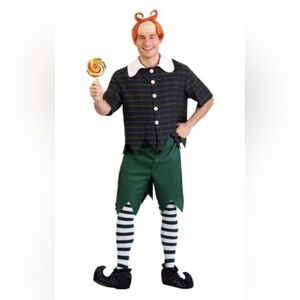 Men's Green and Black Costume